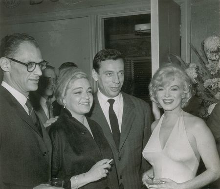 Lot #681 Marilyn Monroe, Arthur Miller, Yves Montand, and Simone Signoret Photograph - Image 1