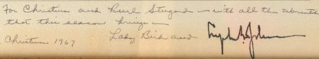 Lot #148 Lyndon and Lady Bird Johnson Engraving - Image 2