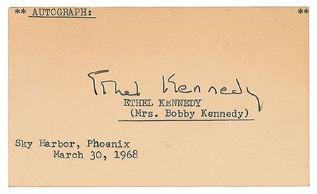 Lot #95 Robert and Ethel Kennedy Signatures Signatures - Image 2