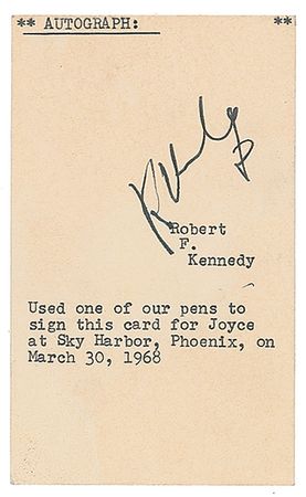 Lot #95 Robert and Ethel Kennedy Signatures Signatures - Image 1