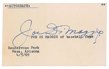 Lot #734 Joe DiMaggio Group Lot - Image 1