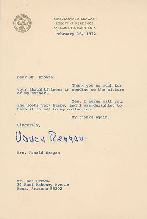 Lot #162 Nancy Reagan - Image 1