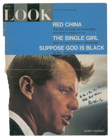 Lot #96 Robert F. Kennedy Signed Magazine Cover Magazine Cover - Image 1