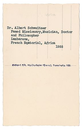 Lot #317 Albert Schweitzer Signed Photograph - Image 2