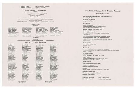 Lot #13 John F. Kennedy 1962 Madison Square Garden Birthday Program Program - Image 2