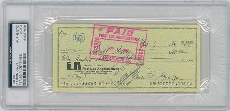 Lot #598 Marvin Gaye Check - Image 1