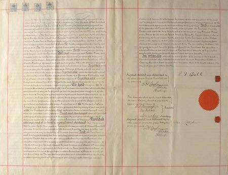 Lot #340 Titanic: Alexander J. Littlejohn Signed Document - Image 1