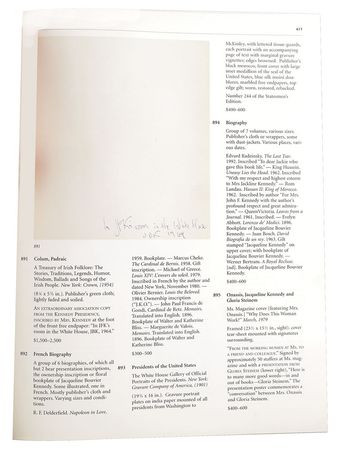 Lot #31 Jacqueline Kennedy's Collection of Seven Biographies: Biographies from Jackie's personal library - Image 8