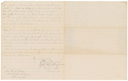 Lot #369 Battle of the Wilderness: Report on the 