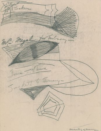 Lot #146 Herbert Hoover Doodles and Notes - Image 1