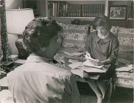 Lot #4 Jacqueline Kennedy's Personally-Owned and -Worn Maternity Dress: Elegant wool maternity dress worn by Jackie in a 1960 LIFE magazine photo shoot - Image 5