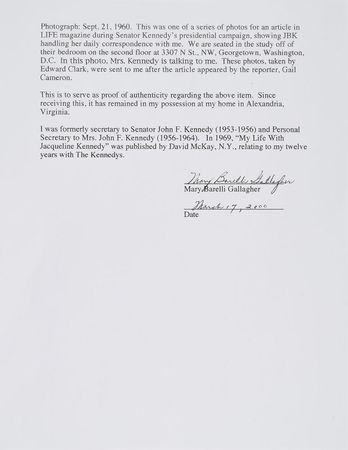 Lot #4 Jacqueline Kennedy's Personally-Owned and -Worn Maternity Dress: Elegant wool maternity dress worn by Jackie in a 1960 LIFE magazine photo shoot - Image 7