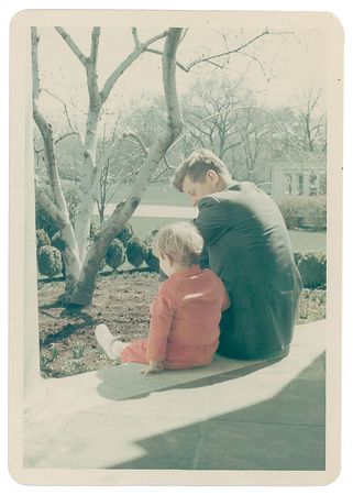 Lot #69 John F. Kennedy and Son Original Photograph by Cecil Stoughton Photograph - Image 1