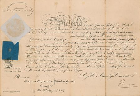 Lot #308 Queen Victoria Signed Document - Image 1