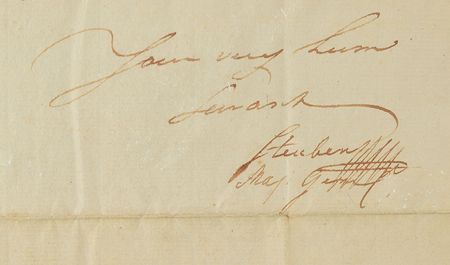 Lot #349 Friedrich von Steuben: A dire report on troops from the James River?