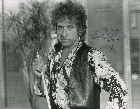 Lot #537 Bob Dylan: Bob plays billiards—a classic 1980s publicity shot - Image 1