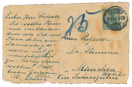 Lot #207 Paul Ehrlich Handwritten Letter Signed - Image 2
