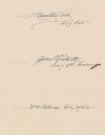 Lot #107 U. S. Grant and Cabinet: President Grant, his cabinet, and fellow Civil War heroes Sherman and Porter - Image 3