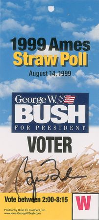Lot #133 George W. Bush Voter Ticket - Image 1