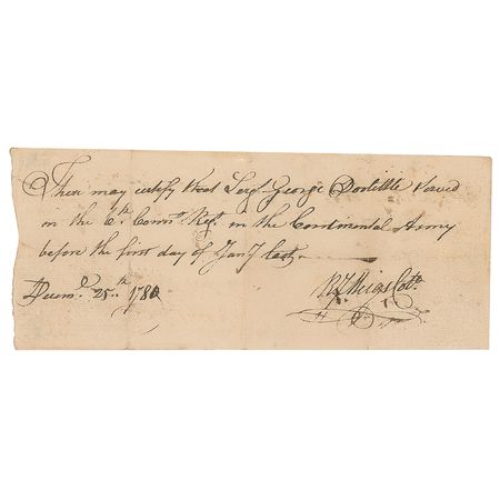 Lot #377 Return J. Meigs, Sr Signed Document - Image 1