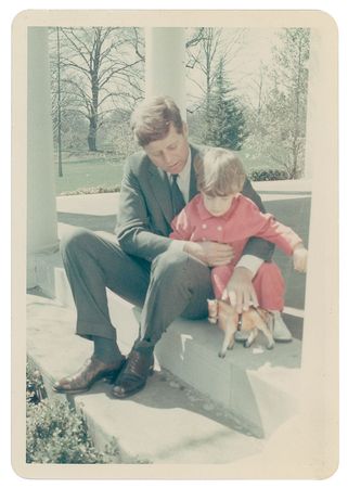 Lot #68 John F. Kennedy and Son 1963 Original Photograph by Cecil Stoughton Photograph - Image 1