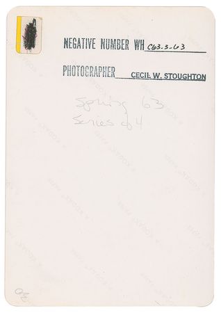 Lot #68 John F. Kennedy and Son 1963 Original Photograph by Cecil Stoughton Photograph - Image 2