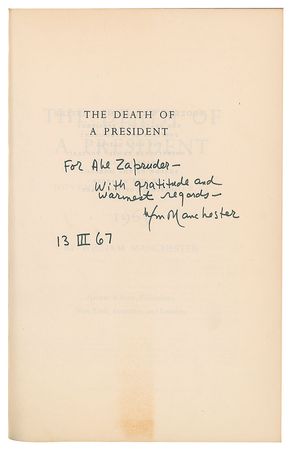 Lot #38 John F. Kennedy: Abe Zapruder Personally