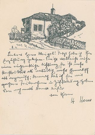 Lot #498 Hermann Hesse Handwritten Letter Signed - Image 1