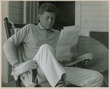 Lot #23 John F. Kennedy Negative and Photograph Collection: Visual archive of President Kennedy sitting for his Truman Library portrait at the 'Winter White House' - Image 6