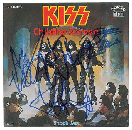 Lot #6022  KISS Signed 45 RPM Record