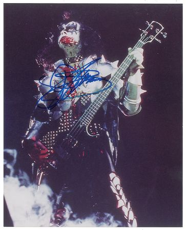 Lot #6026  KISS: Gene Simmons Group of (3) Signed