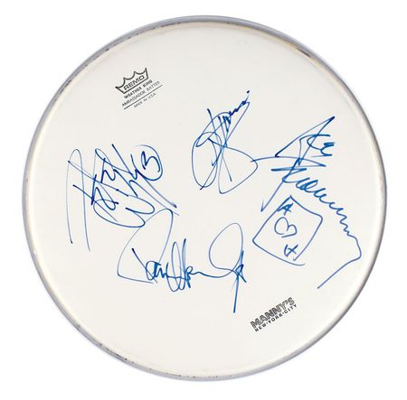 Lot #6024  KISS Signed Drum Head