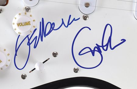 Lot #6060 Eric Clapton and Jeff Beck Signed Guitar - Image 2