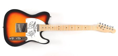 Lot #6134  U2: Bono and Edge Signed Guitar - Image 1