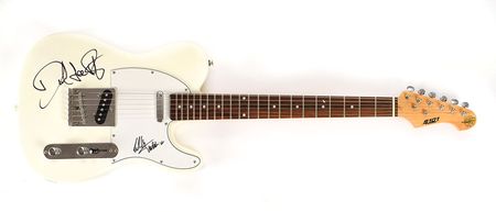 Lot #6136 Eddie Van Halen and David Lee Roth Signed Guitar - Image 1