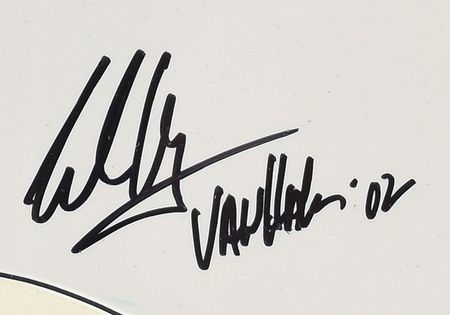 Lot #6136 Eddie Van Halen and David Lee Roth Signed Guitar - Image 3