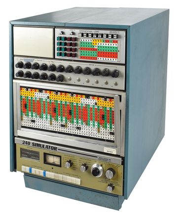 Lot #256 Simulator 240 Analog Computer with Patchboard Analog Computer and Patchboard - Image 1