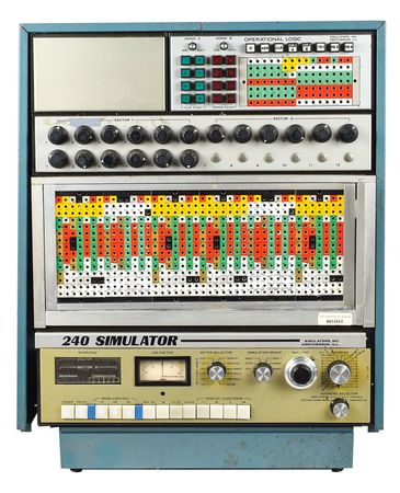 Lot #256 Simulator 240 Analog Computer with Patchboard Analog Computer and Patchboard - Image 8