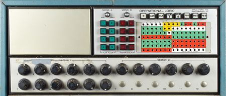 Lot #256 Simulator 240 Analog Computer with Patchboard Analog Computer and Patchboard - Image 9