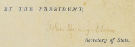 Lot #1 James Monroe and John Quincy Adams: Patent for an improved printing press, signed by Monroe and Adams - Image 2