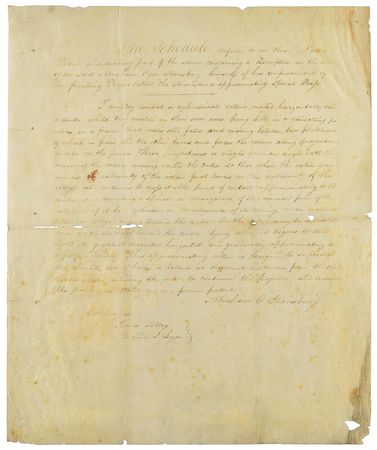 Lot #1 James Monroe and John Quincy Adams: Patent for an improved printing press, signed by Monroe and Adams - Image 3