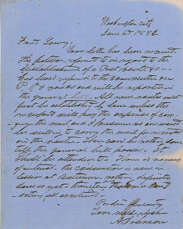 Lot #14 Andrew Johnson Handwritten Letter Signed