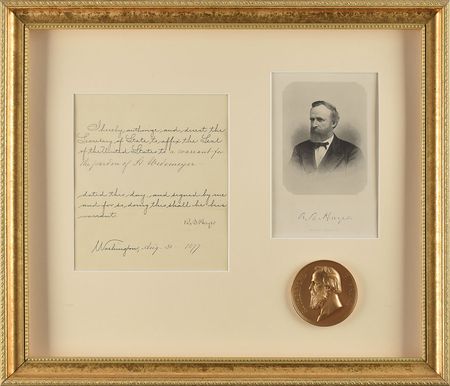 Lot #16 Rutherford B. Hayes Signed Document