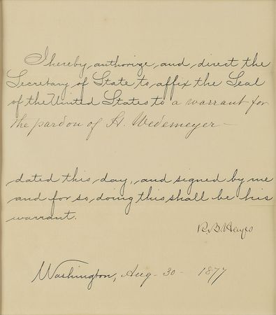 Lot #16 Rutherford B. Hayes Signed Document - Image 4
