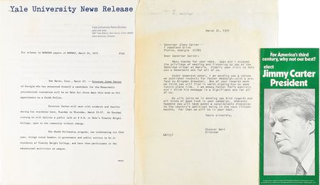 Lot #57 Jimmy Carter: Seeking the presidency in '75: 
