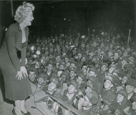 Lot #893 Marilyn Monroe and US Servicemen Photograph - Image 1