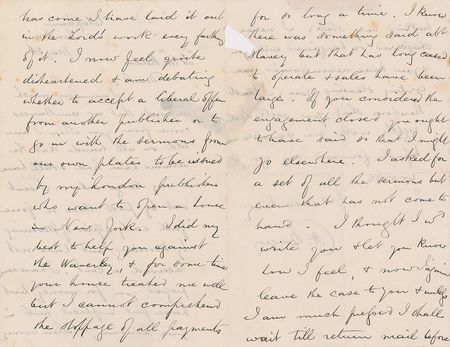 Lot #177 Charles Spurgeon Handwritten Letter Signed - Image 2
