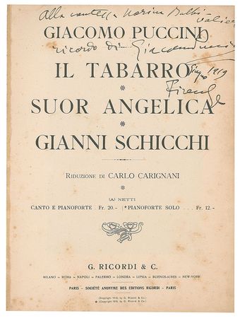 Lot #536 Giacomo Puccini Book - Image 1