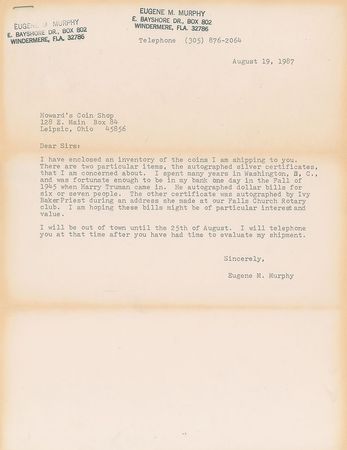Lot #42 Harry S. Truman Currency - Image 2