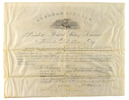 Lot #12 Abraham Lincoln: Rare 1864 appointment to